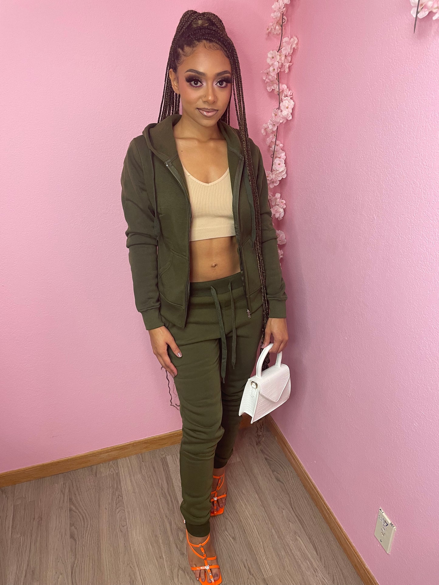 Make ‘Em Sweat Jogger Set - Olive