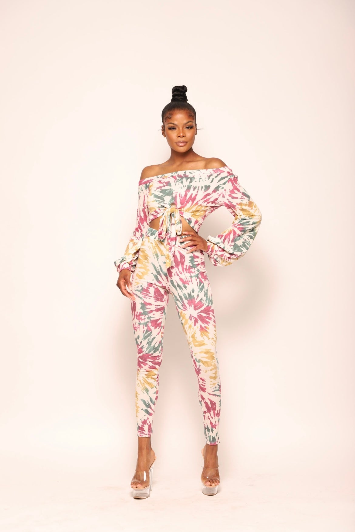Water Color Tye Dye Leggings Set