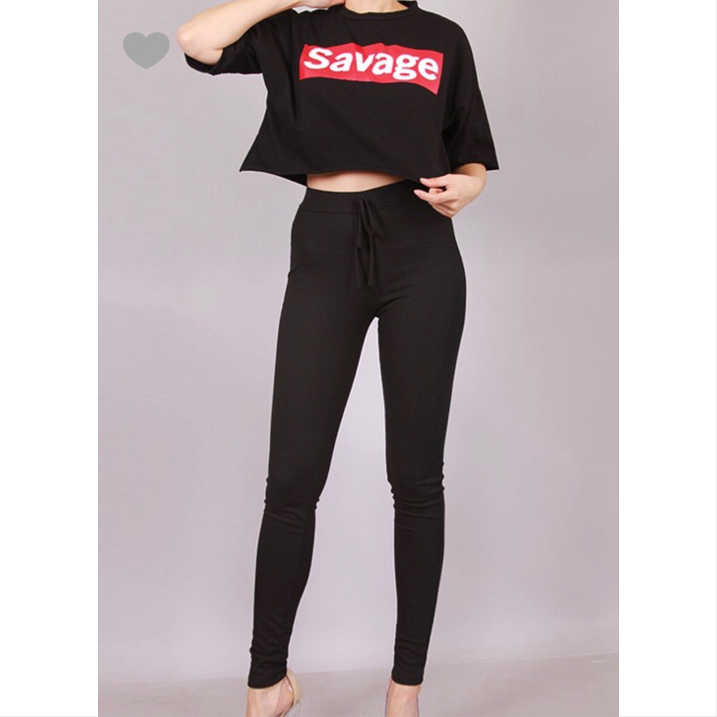 π» Savage Oversized Cut Off Crop Top T-Shirt π»
