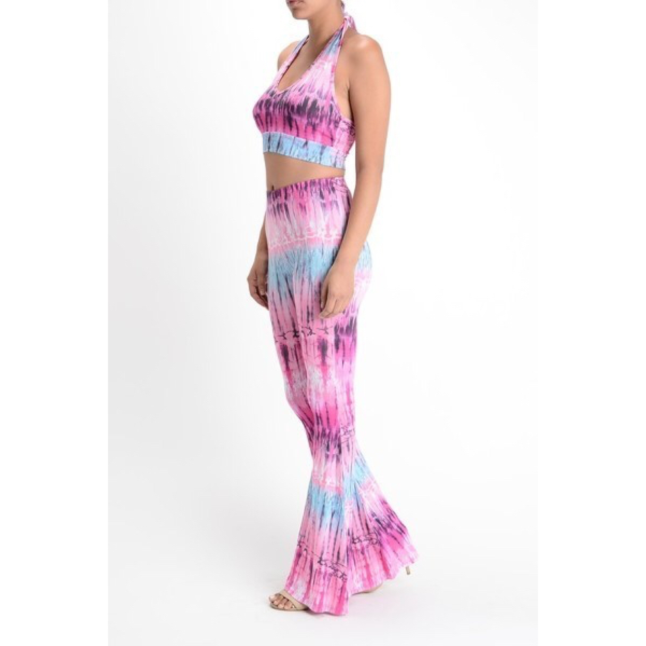 ππ Tie dye Halter BellBottom Pants Set ππ