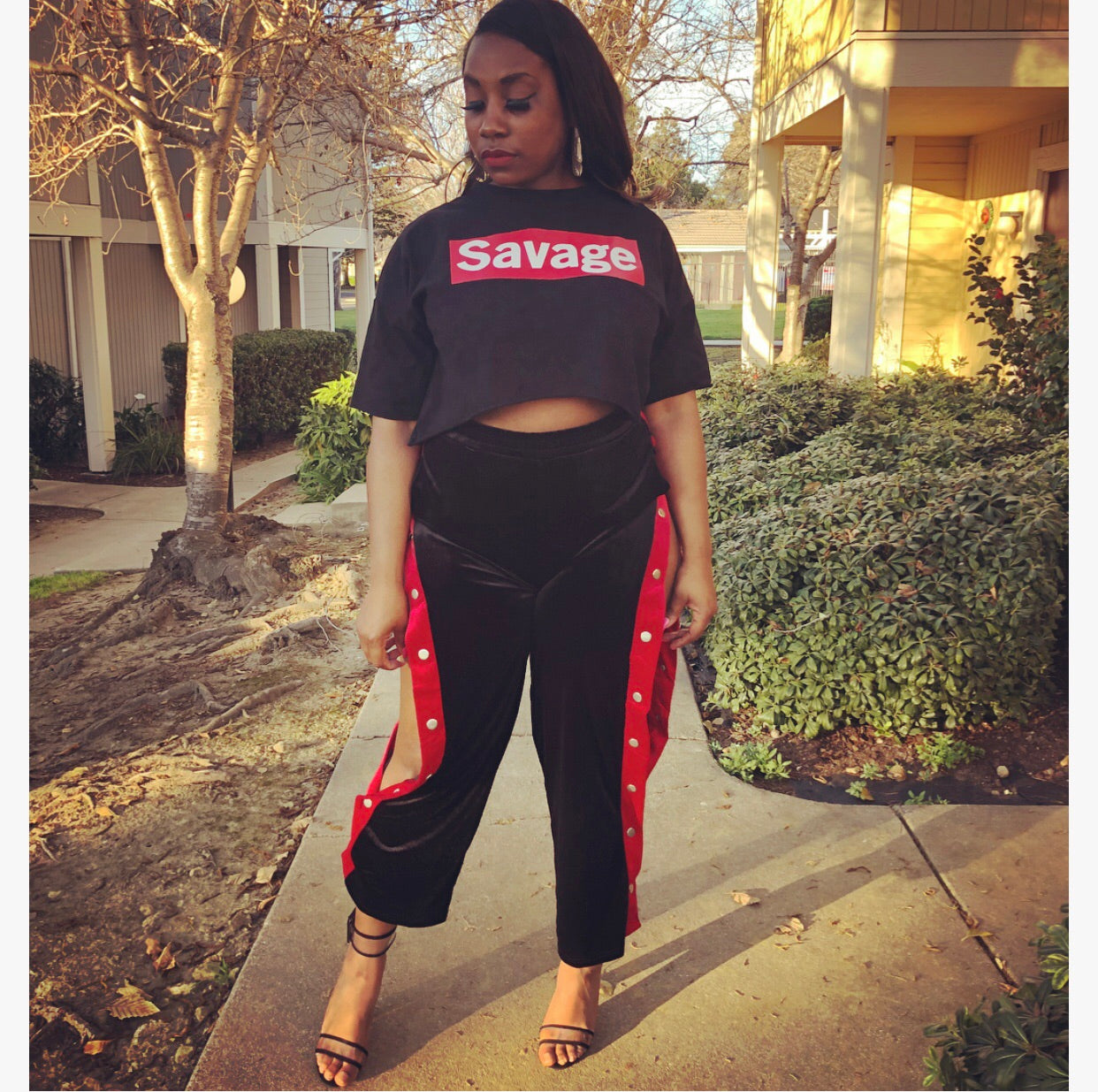 π» Savage Oversized Cut Off Crop Top T-Shirt π»