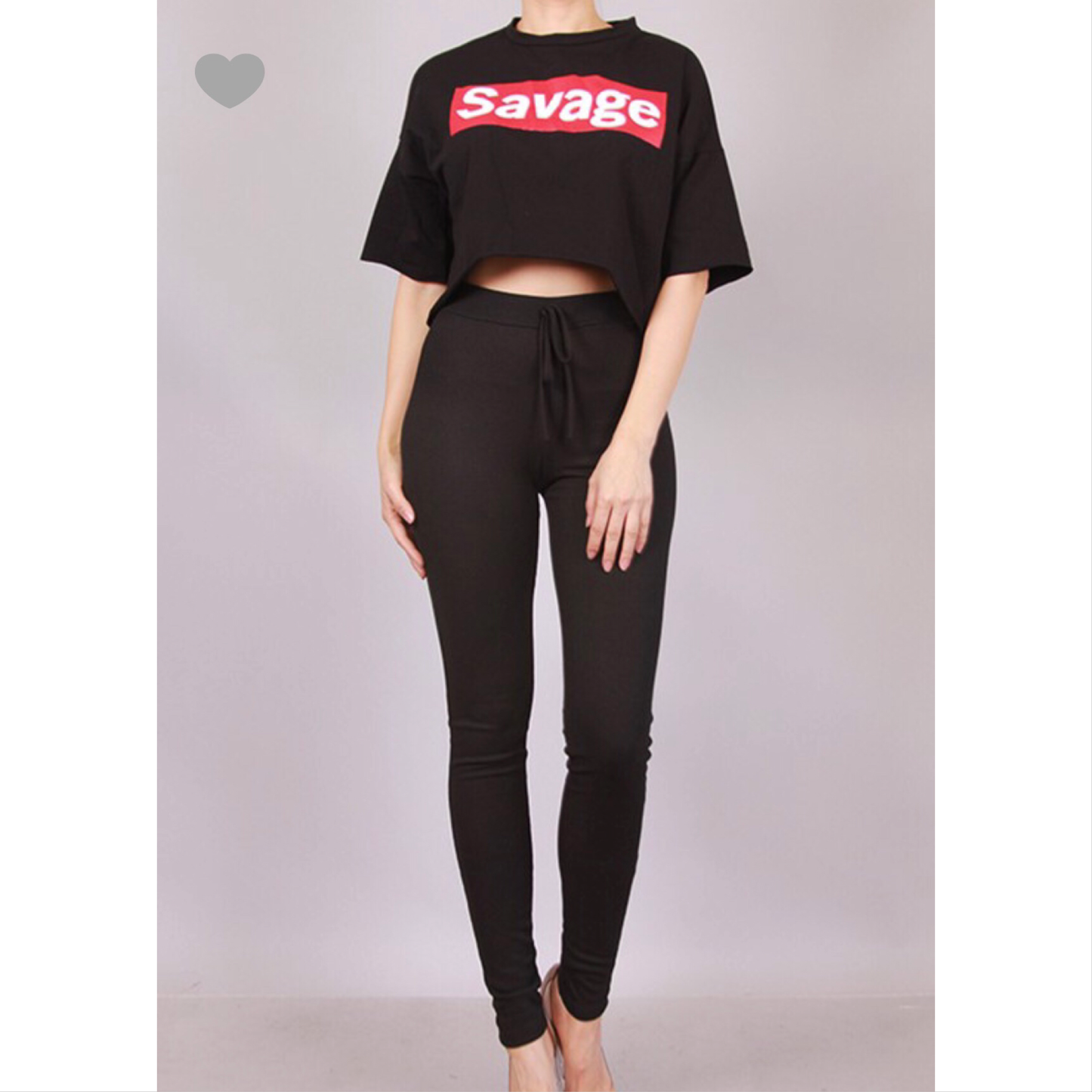 π» Savage Oversized Cut Off Crop Top T-Shirt π»