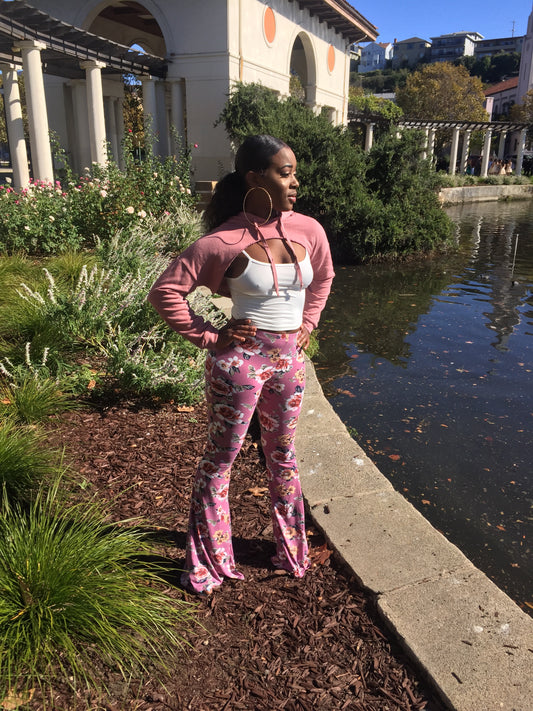 πOpen Heart Crop Top Hoodieπ